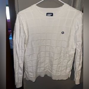 Chase Bank Lands End Checkered Sweater